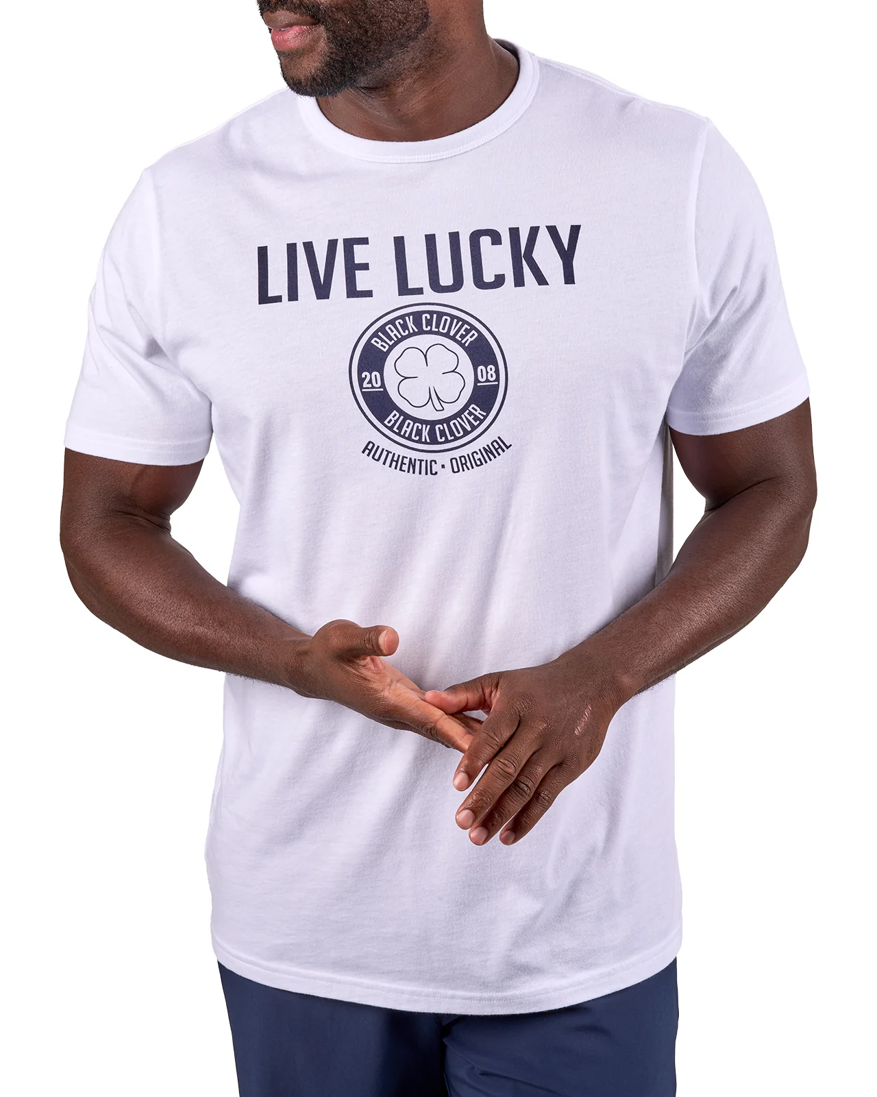 Authentic Luck White - Flex Graphic Tee
