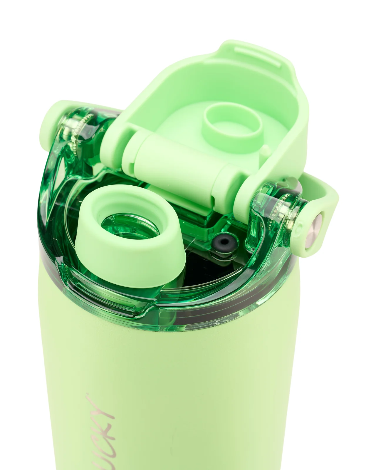 "Live Lucky" Green Wellness Water Bottle - Kiwi - Image 2