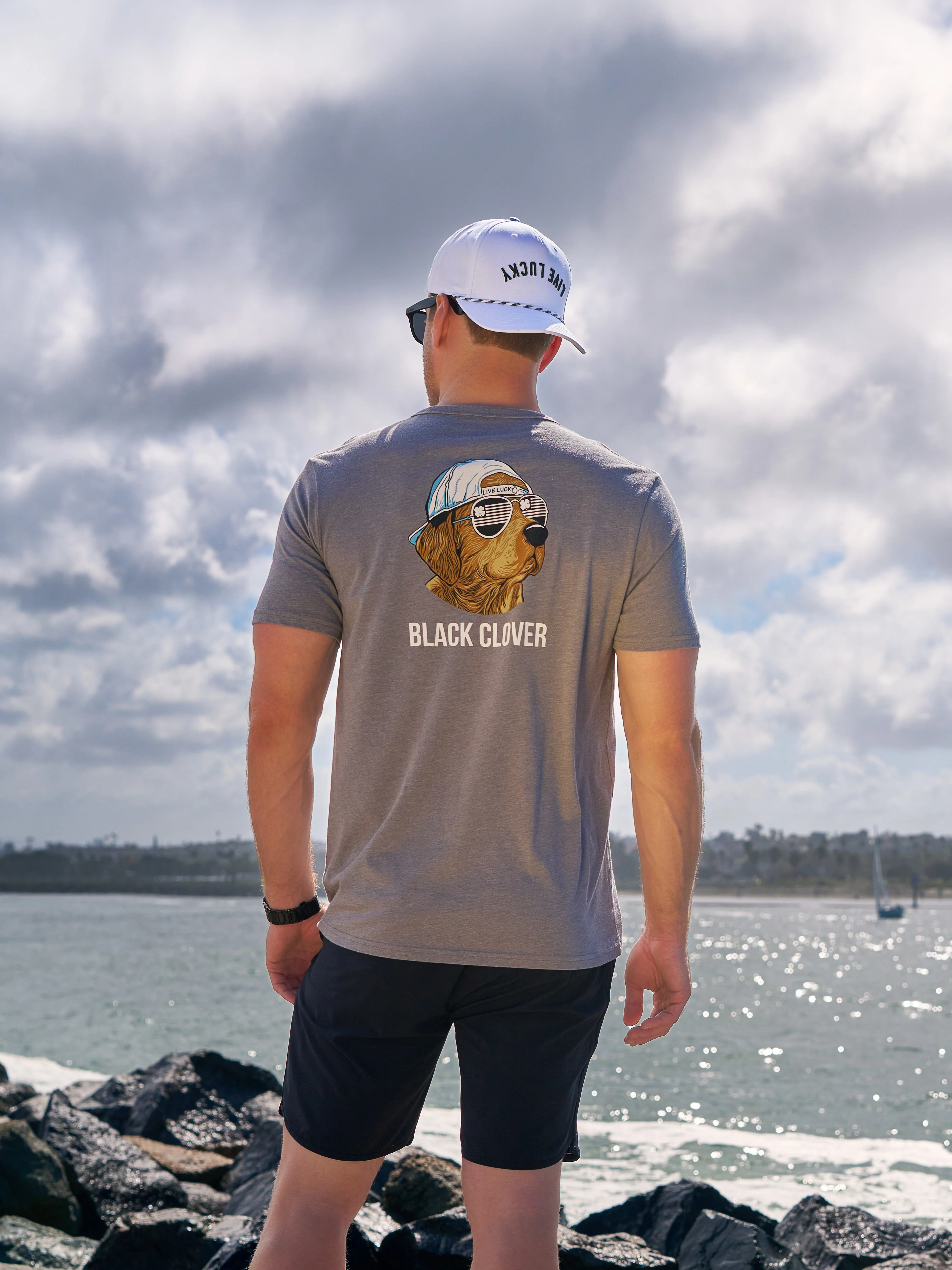 Lucky Dog Charcoal - Flex Graphic Tee