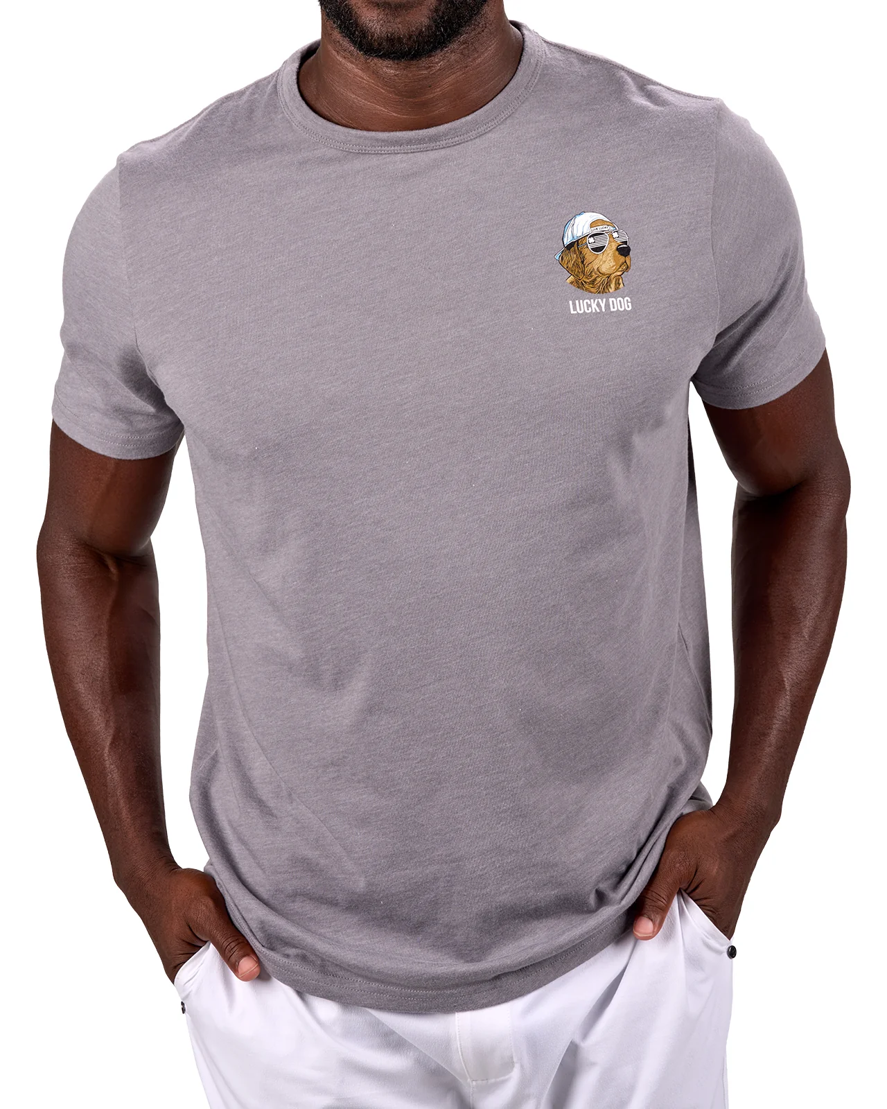Lucky Dog Charcoal - Flex Graphic Tee - Image 2