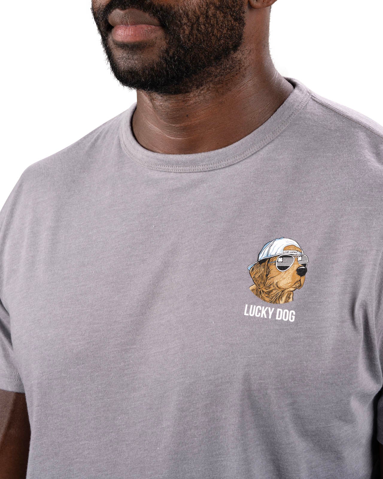 Lucky Dog Charcoal - Flex Graphic Tee - Image 3