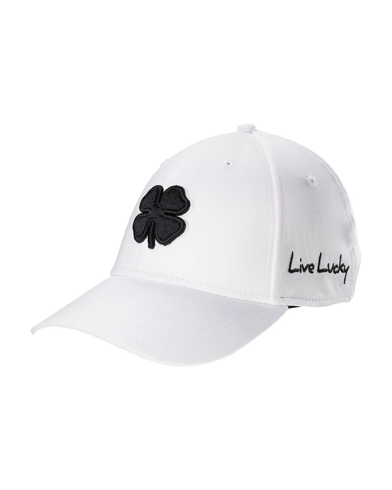 Premium Clover 1 White Fitted Performance Hat - Image 4