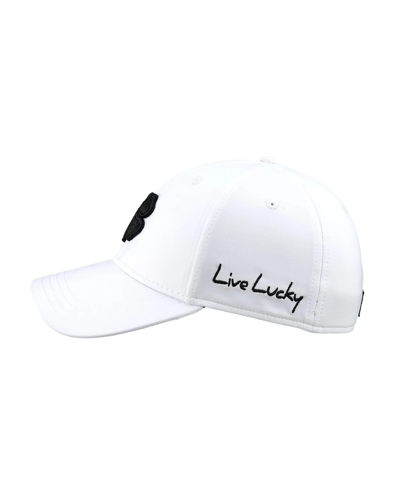Premium Clover 1 White Fitted Performance Hat - Image 5