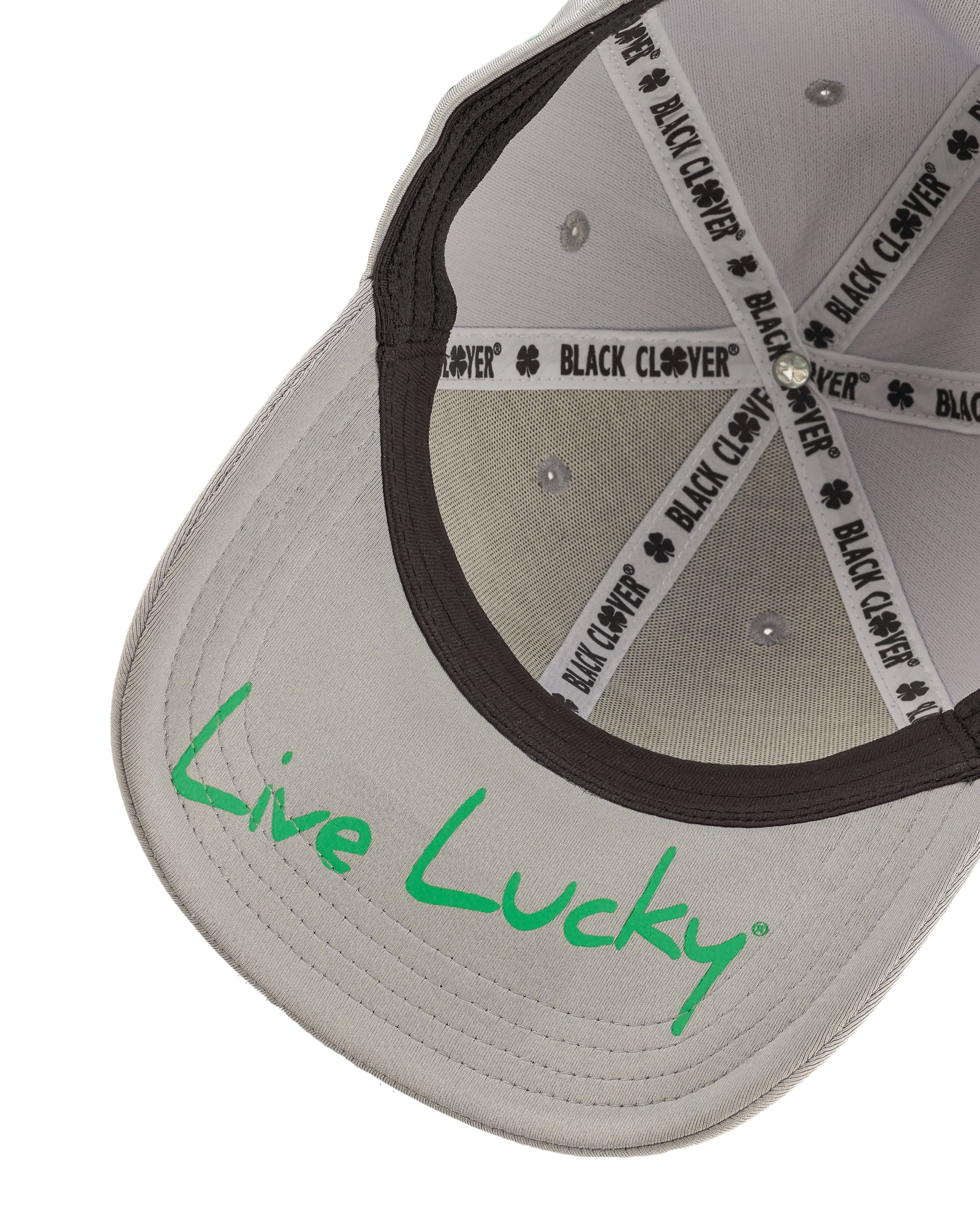 Premium Clover 134 Grey Fitted Performance Hat - Image 6