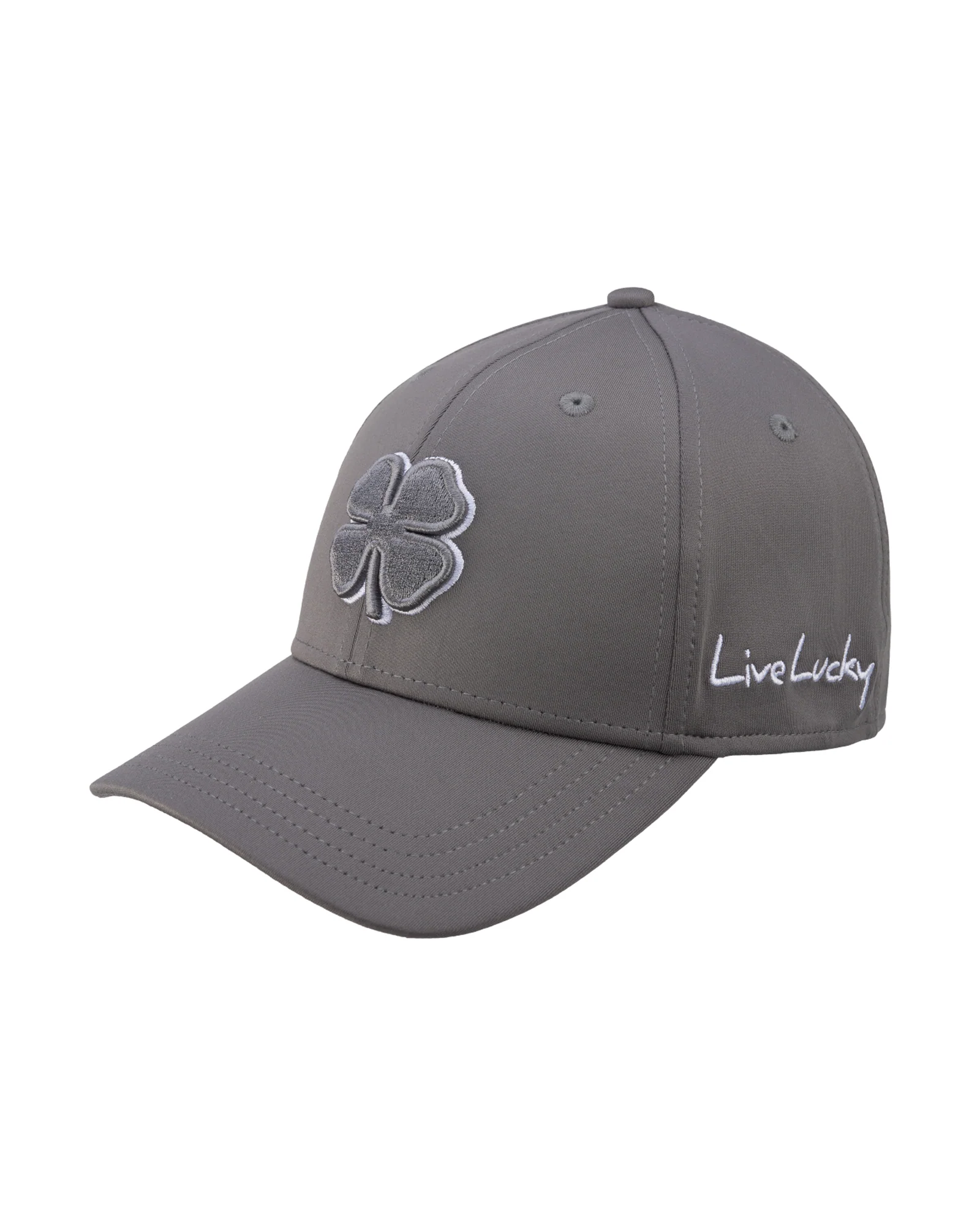 Premium Clover 137 Grey Fitted Performance Hat - Image 3