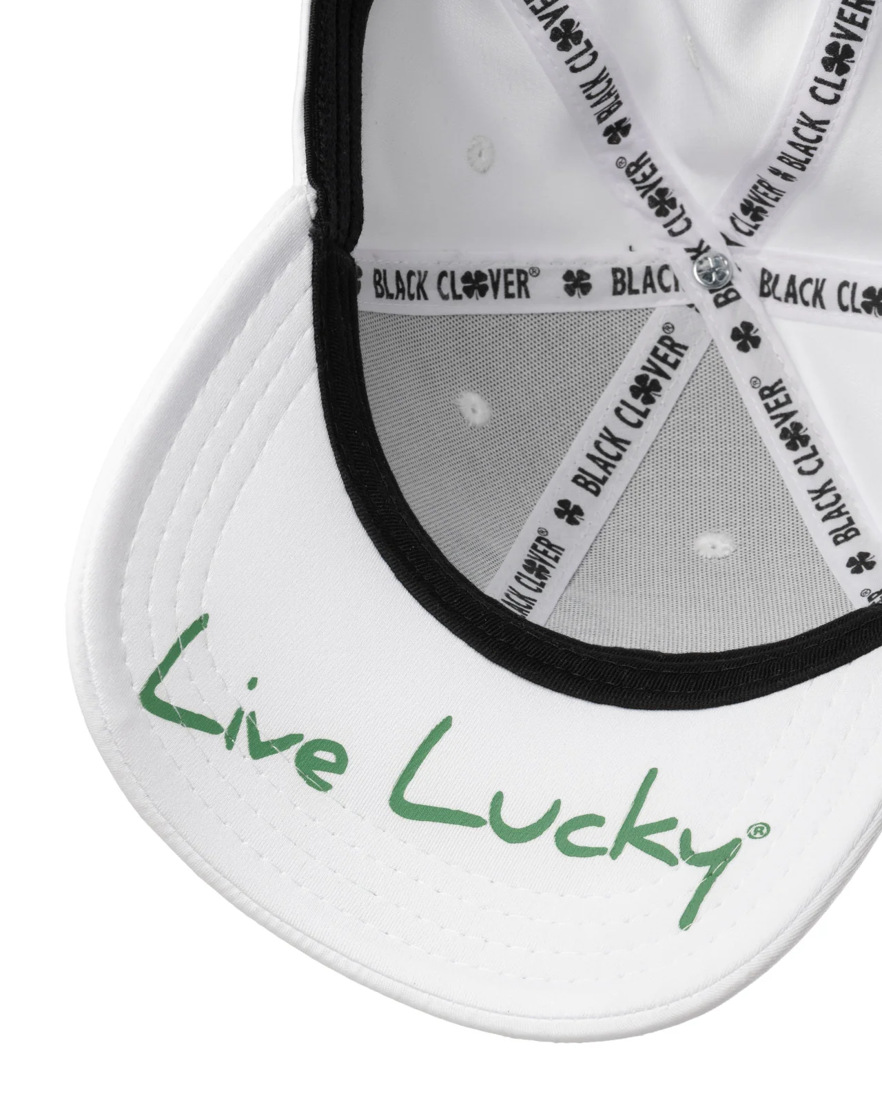 Premium Clover 16 White Fitted Performance Hat - Image 7
