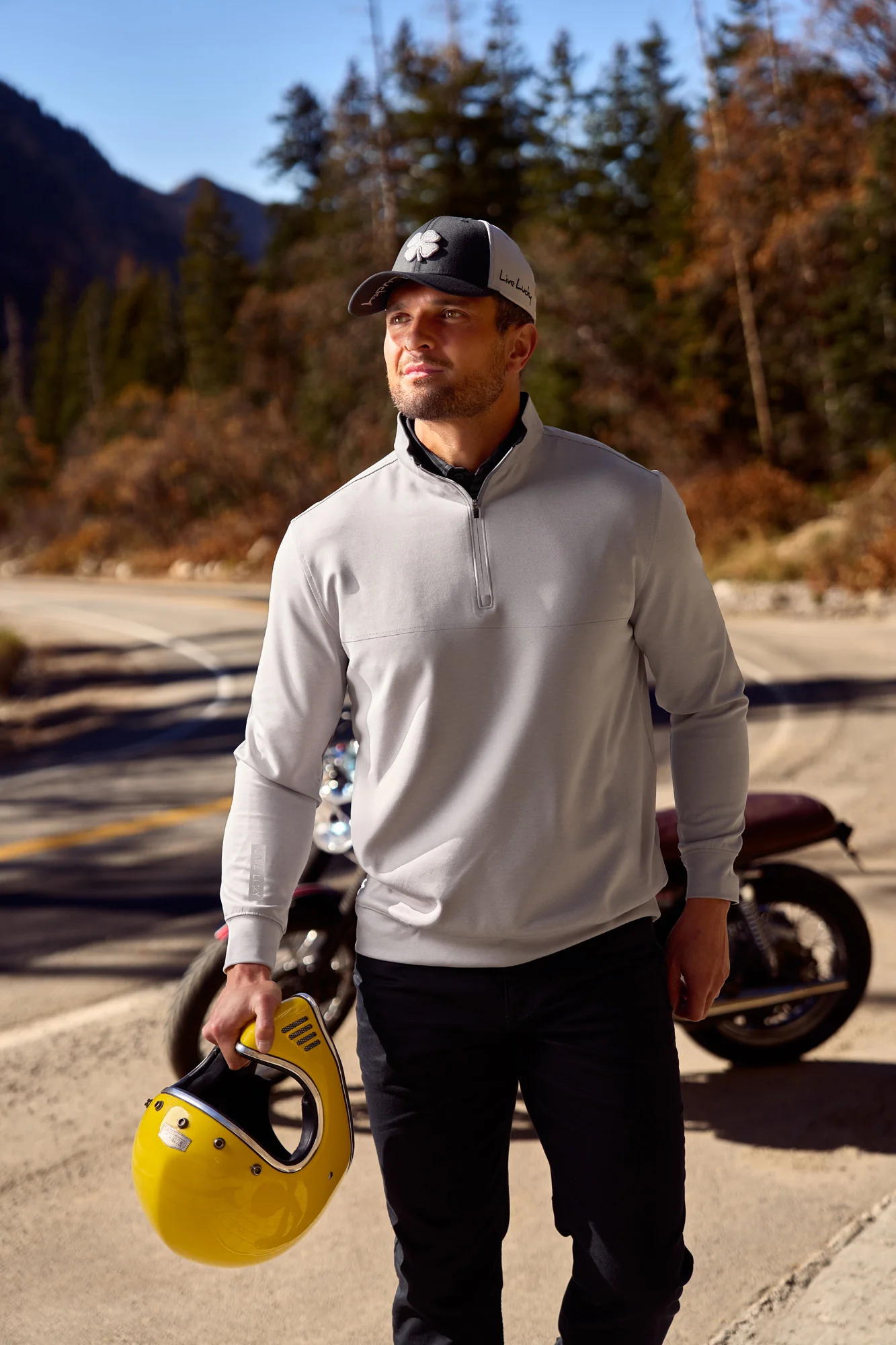 Premium Clover 165 Black Fitted Performance Hat - Image 7