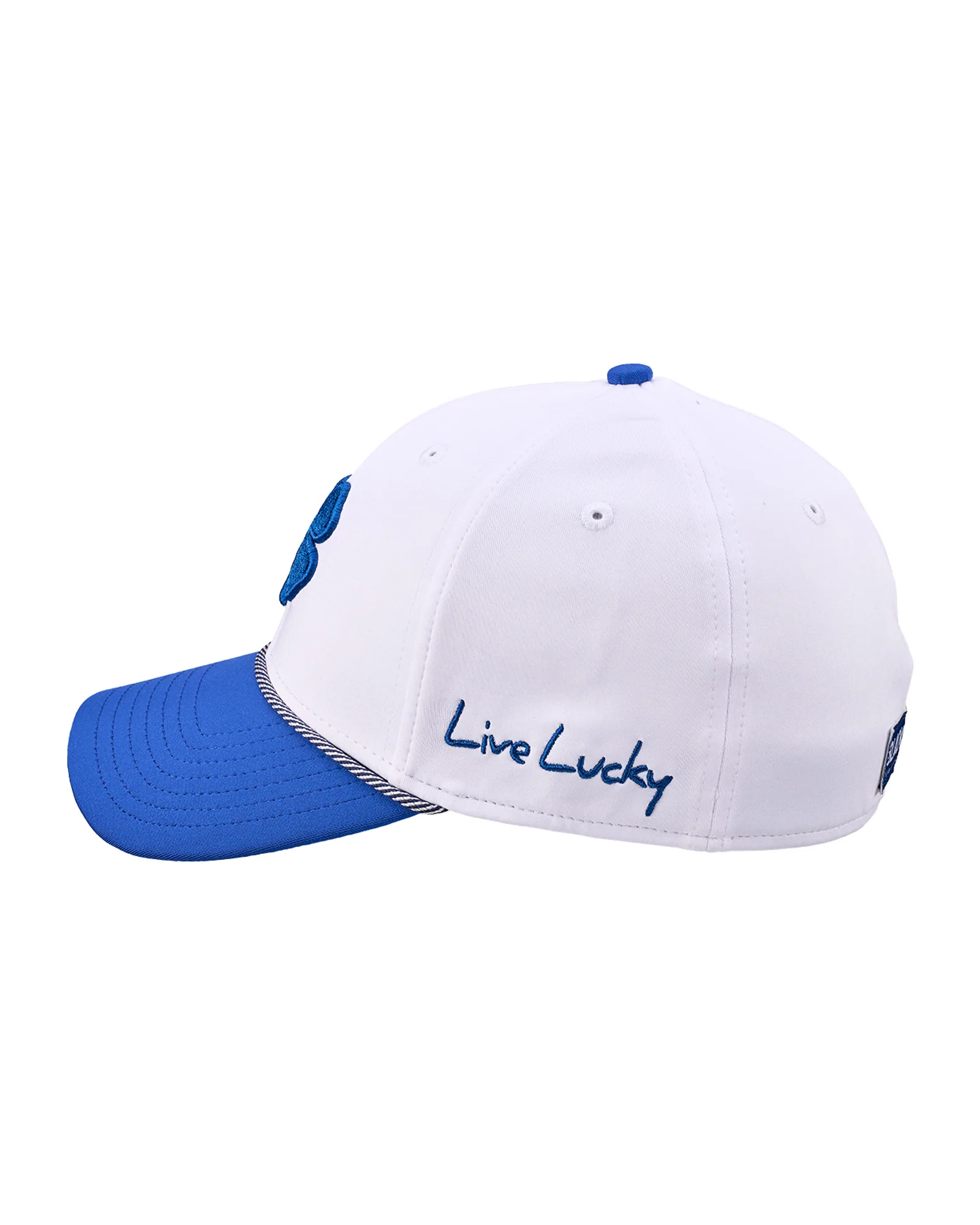 Premium Clover 166 White Fitted Performance Hat - Image 4