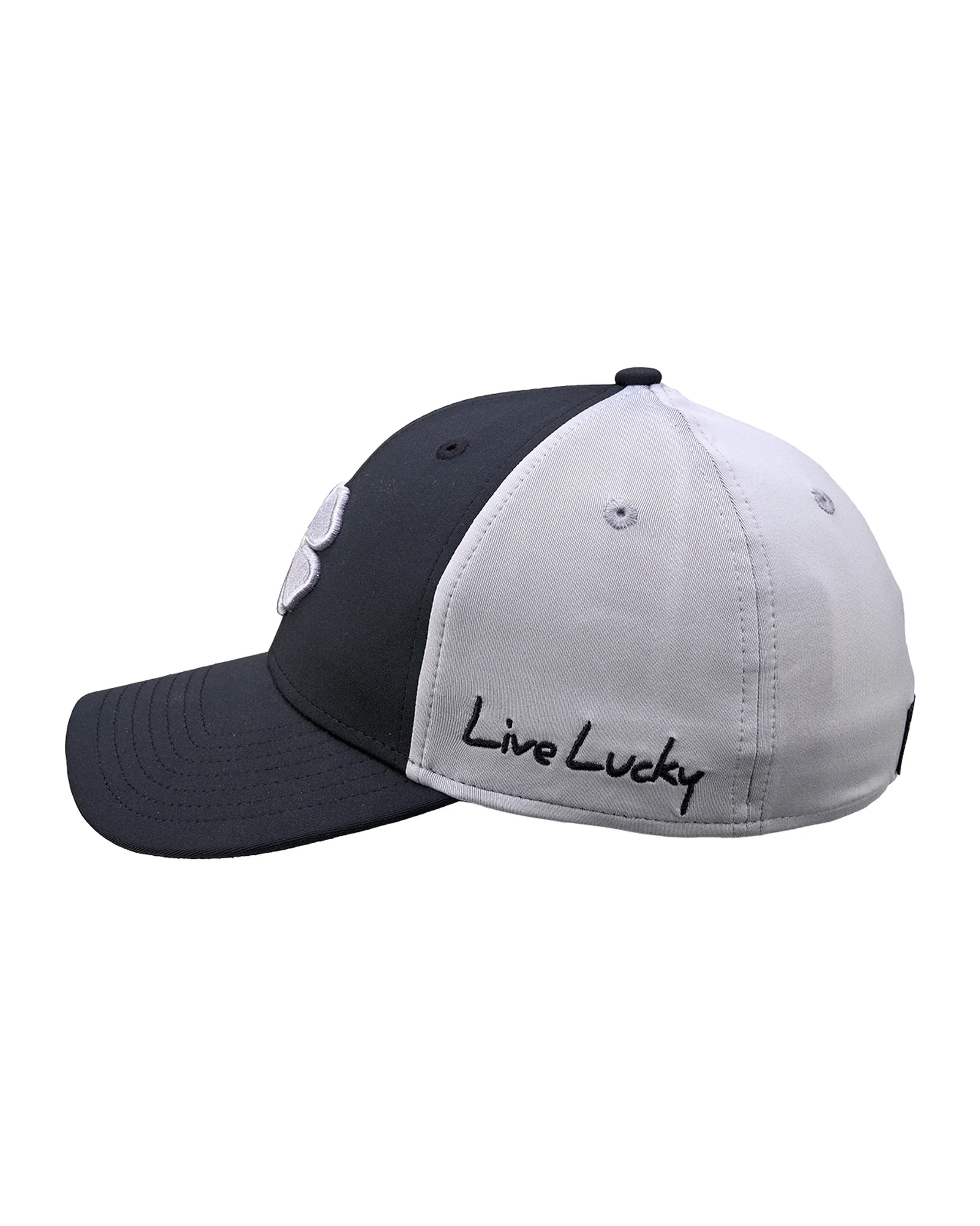 Premium Clover 180 Black Fitted Performance Hat - Image 4