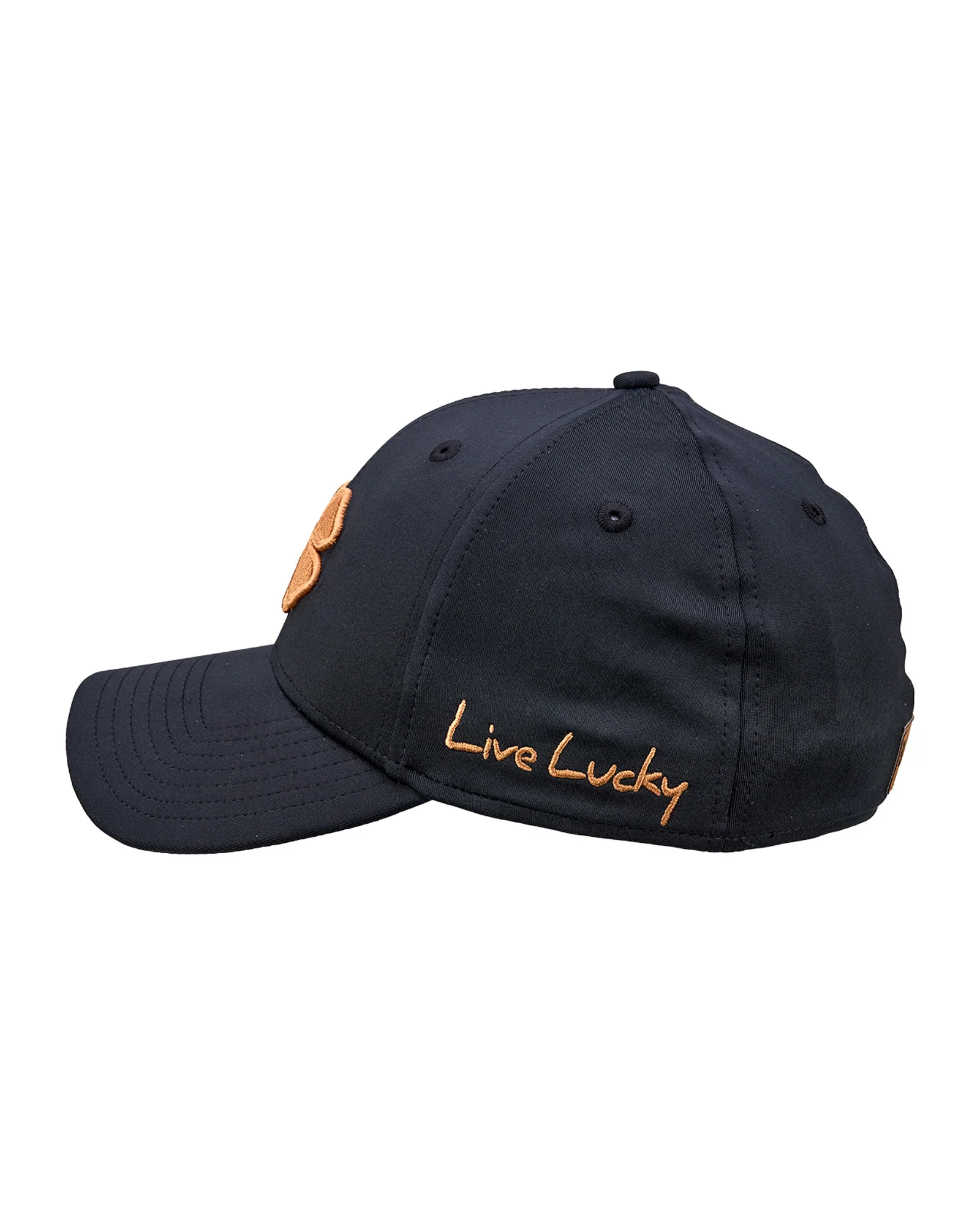 Premium Clover 182 Black Fitted Performance Hat - Image 4