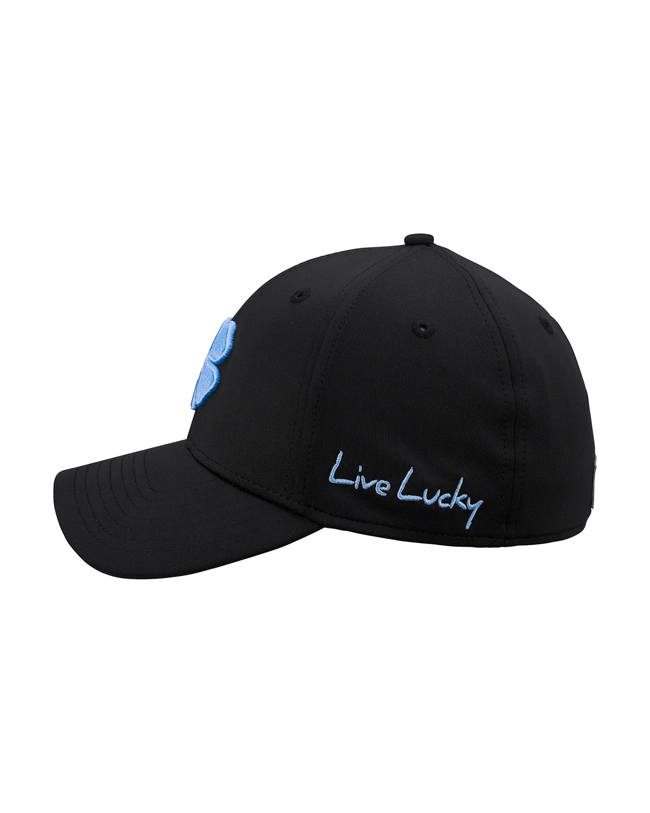 Premium Clover 184 Black Fitted Performance Hat - Image 4