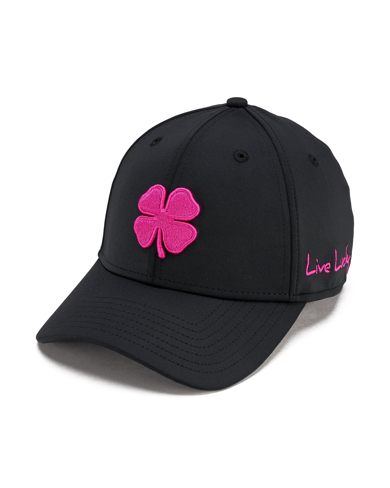 Premium Clover 185 Black Fitted Performance Hat