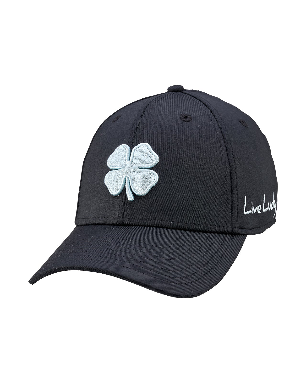Premium Clover 187 Black Fitted Performance Hat - Image 3