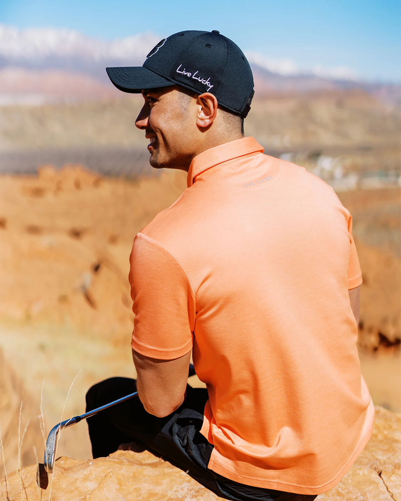 Premium Clover 2 Black Fitted Performance Hat - Image 16