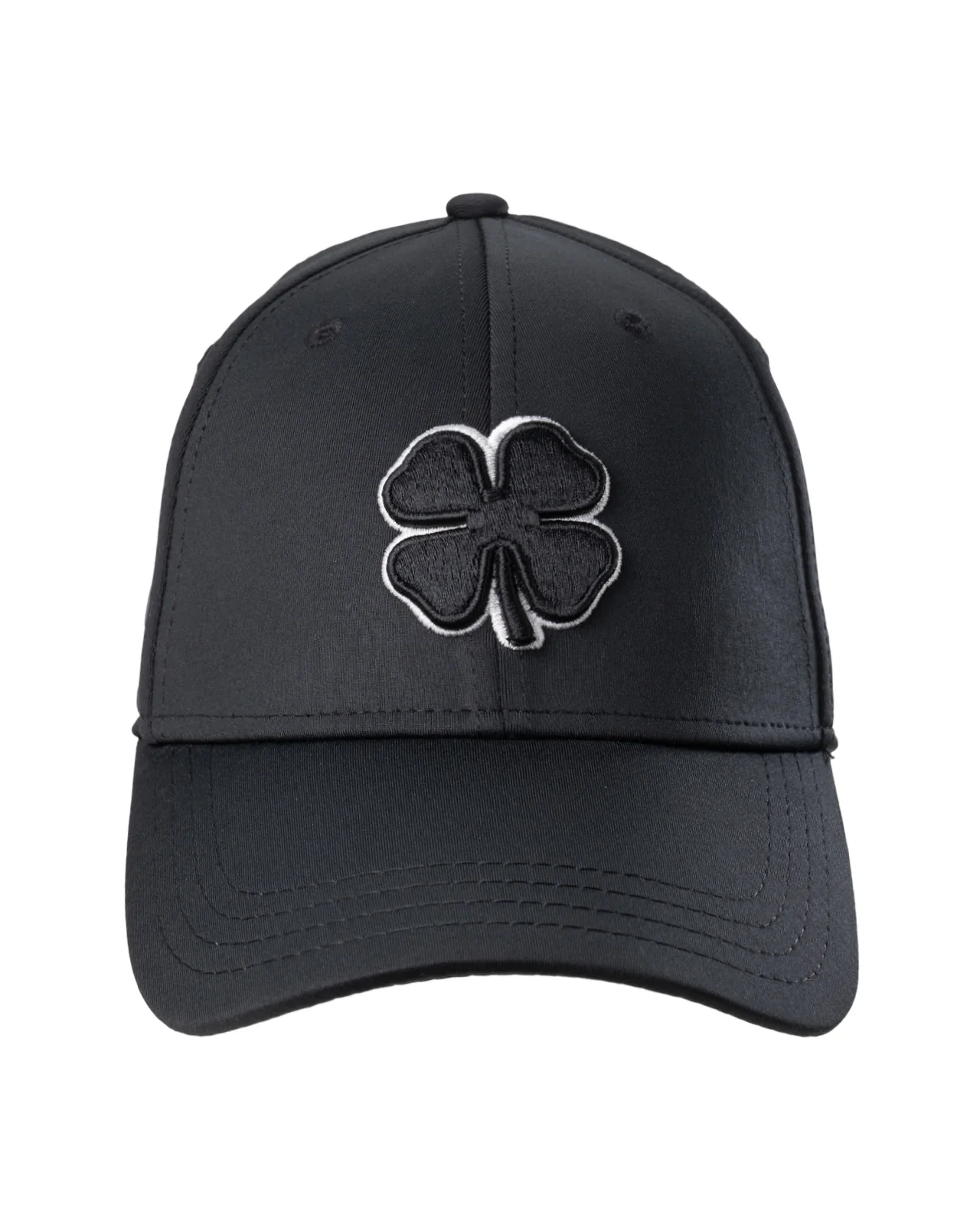 Premium Clover 2 Black Fitted Performance Hat - Image 3