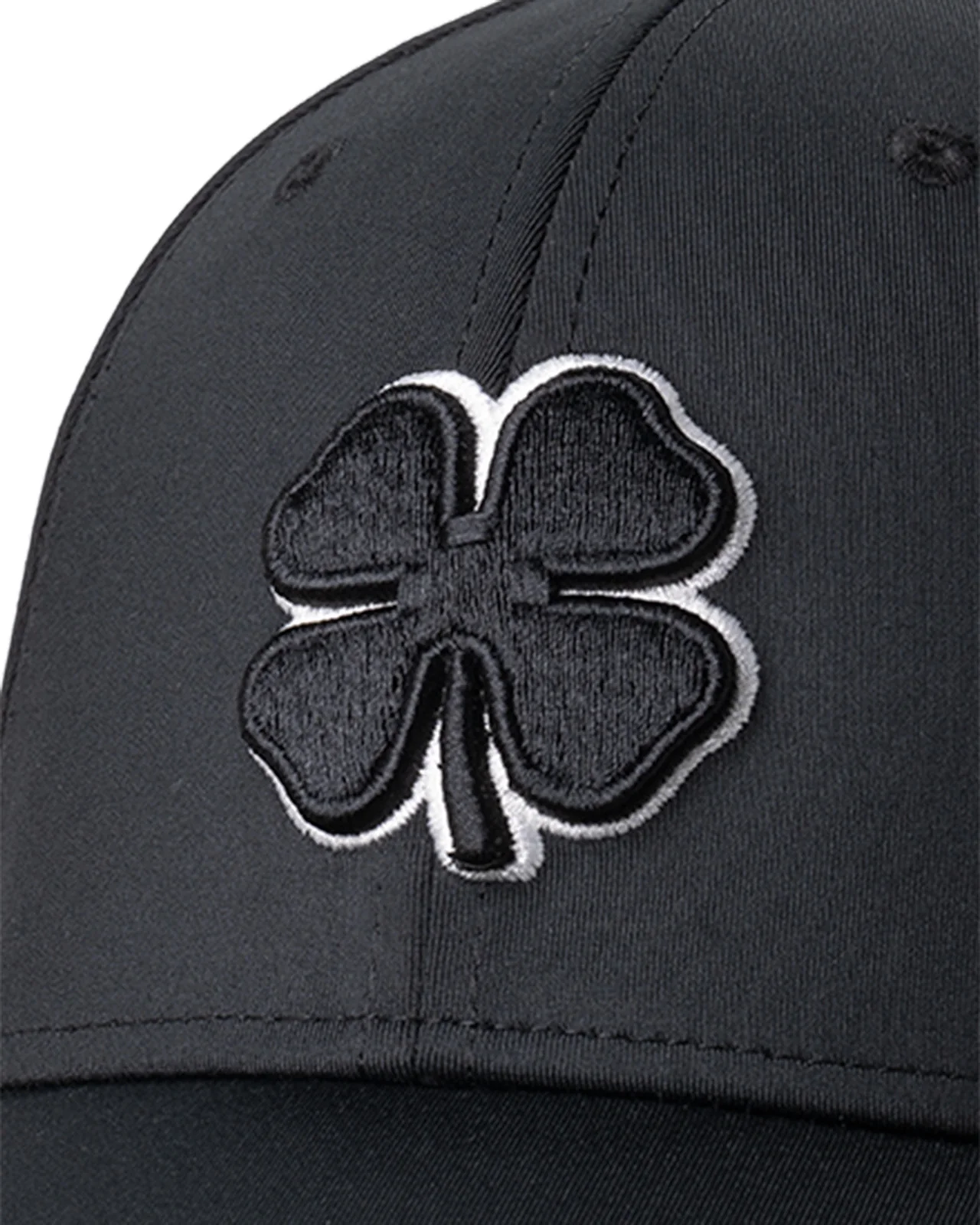 Premium Clover 2 Black Fitted Performance Hat - Image 4