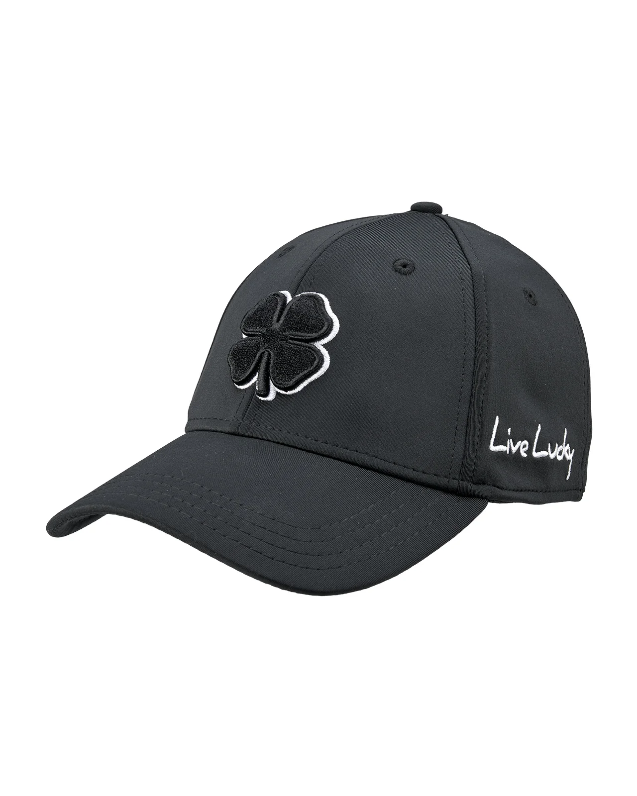 Premium Clover 2 Black Fitted Performance Hat - Image 5