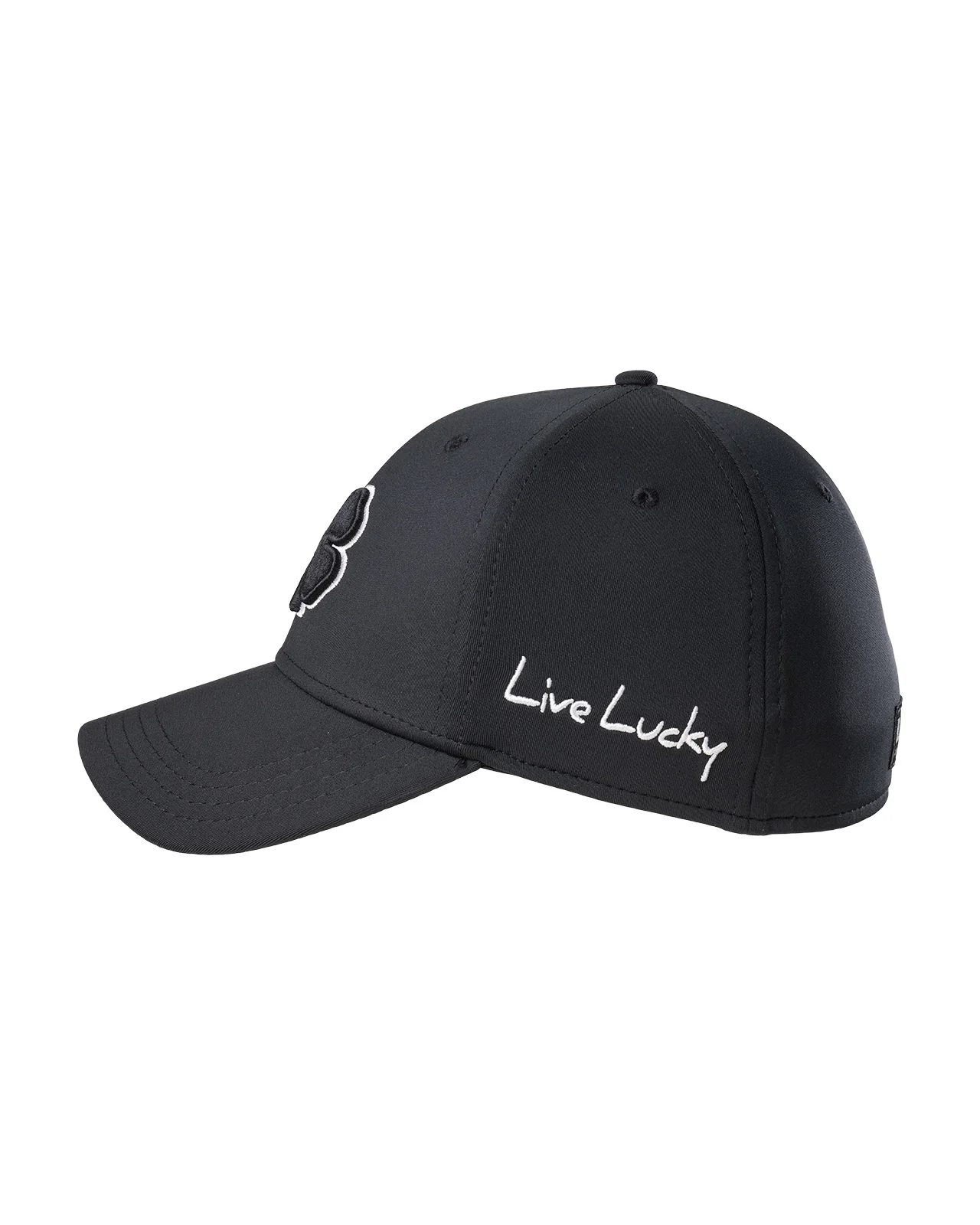 Premium Clover 2 Black Fitted Performance Hat - Image 6