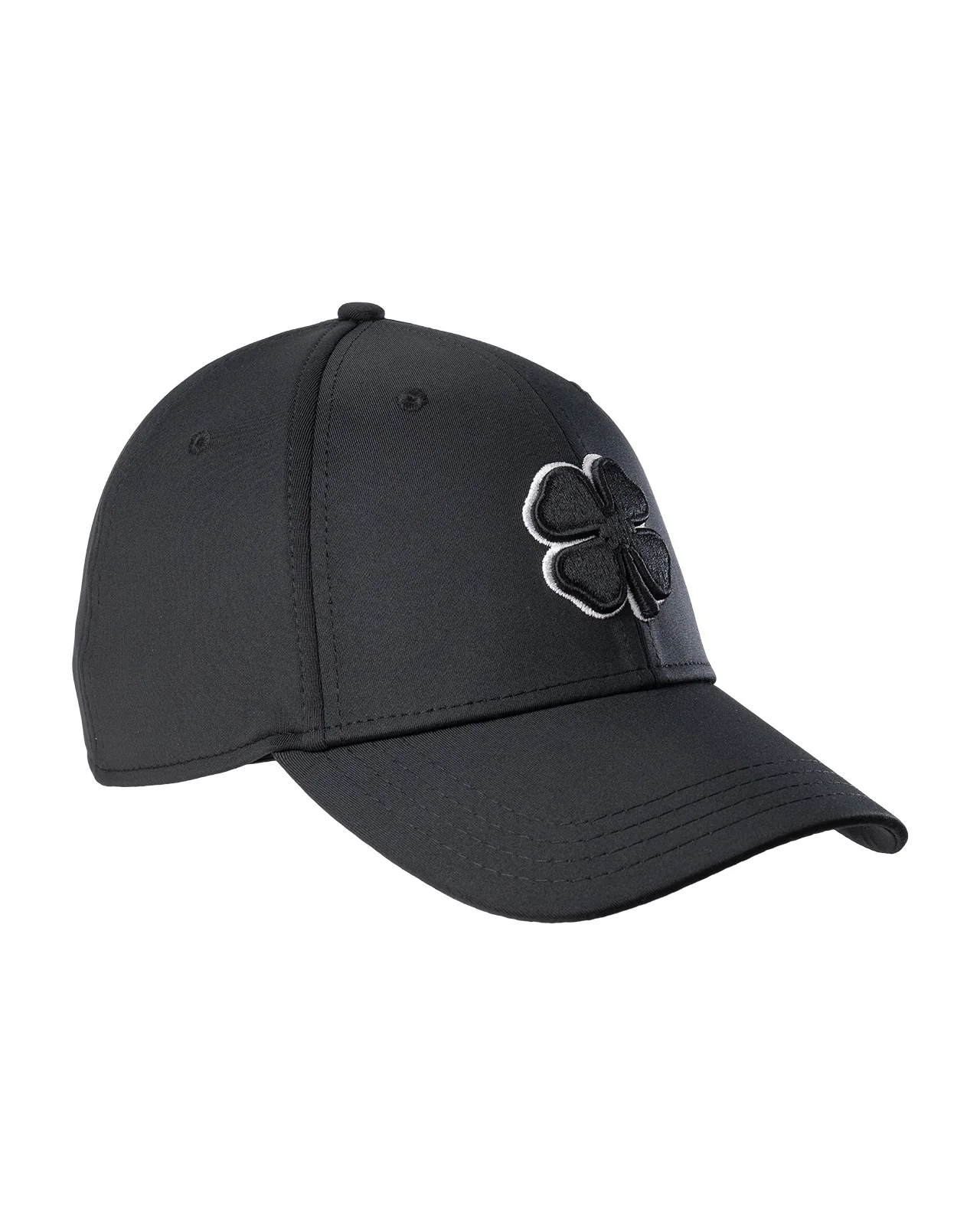 Premium Clover 2 Black Fitted Performance Hat - Image 8