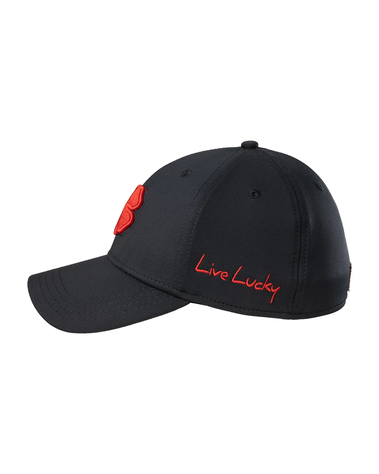 Premium Clover 24 Black Fitted Performance Hat - Image 4