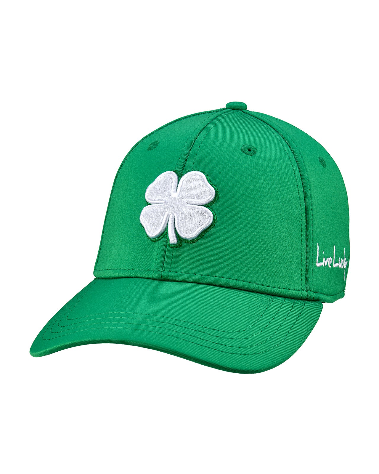 Premium Clover 58 Green Fitted Performance Hat - Image 3