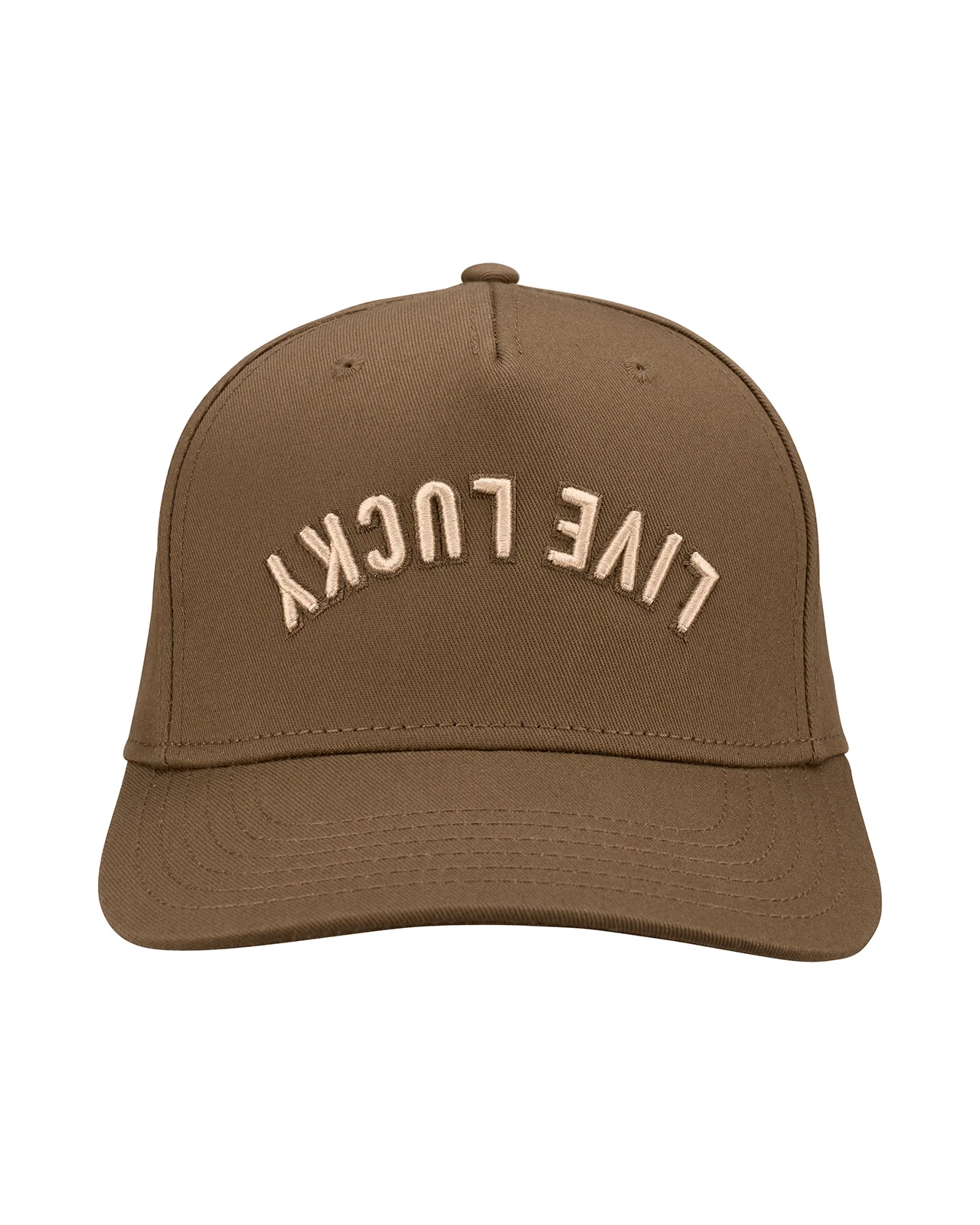 Upside Down Luck 11 Brown Cotton Twill Hat - Image 3