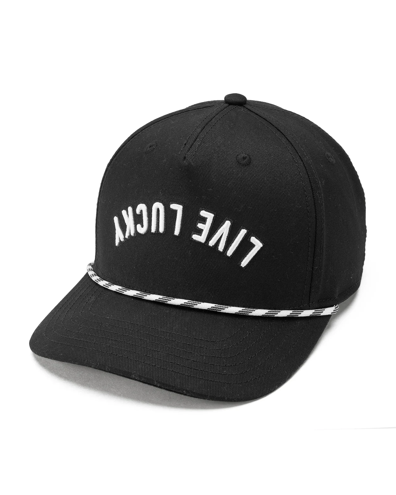 Upside Down Luck 14 Black Cotton Twill Hat