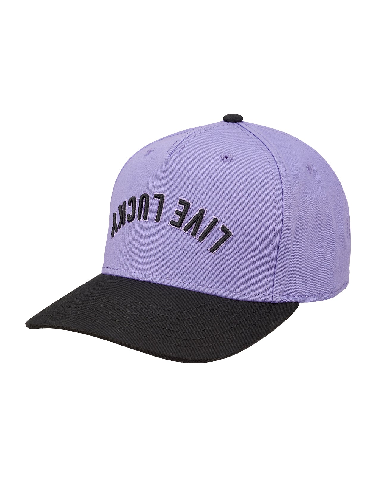 Upside Down Luck 4 Purple Cotton Twill Hat - Image 3